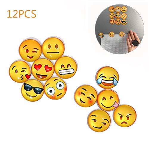 LZHOO Emoji magnets 12pcs fridge magnets/whiteboard magnets for Kitchen,Office,Home
