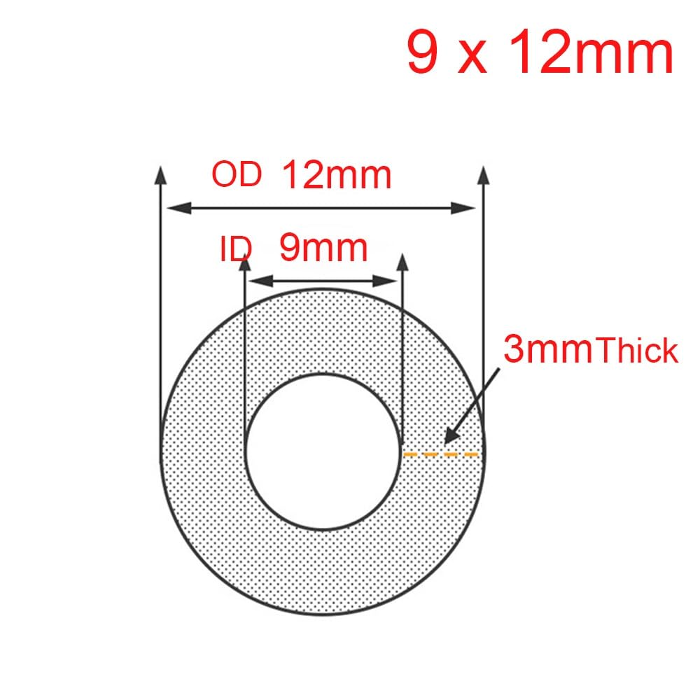 flexiable rubber Yellow Natural Latex Rubber Tube Hose Power With Outer Dia 4mm 5mm 6mm 7mm 9mm 10mm 12mm 17mm Yoga Accessories 1 Meter drain elastic (Color : 9 x 12mm ID x OD)