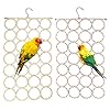 Parrot Swing Hanging Toy Bird Rope Climbing Net for Parakeet,Cockatiel,Cockatoo,Conure,African Grey,Macaw(2 Pack)