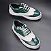 Green White Popping University High School Student Shoes Guy Perfessional Locking Fashion Lacquer Leather Shiny Stage Dance Brogue Shoe Male AM027 (Adult, Men, 7.5, Numeric, US Footwear Size System, Medium)