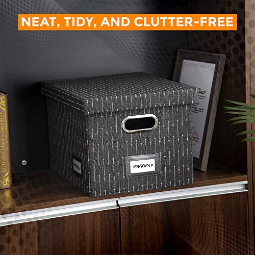 Trizo Decorative File Organizer Box - Portable Filing Storage System For Documents And Hanging File Folder Organization #TOP6