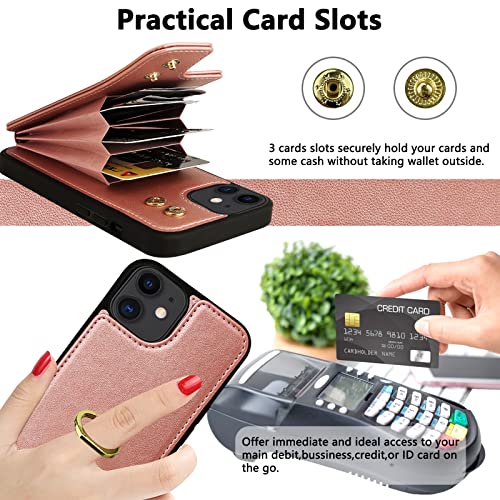 Funda flip para teléfono móvil con tarjetero carcasa protectora con tapa anticaídas 4