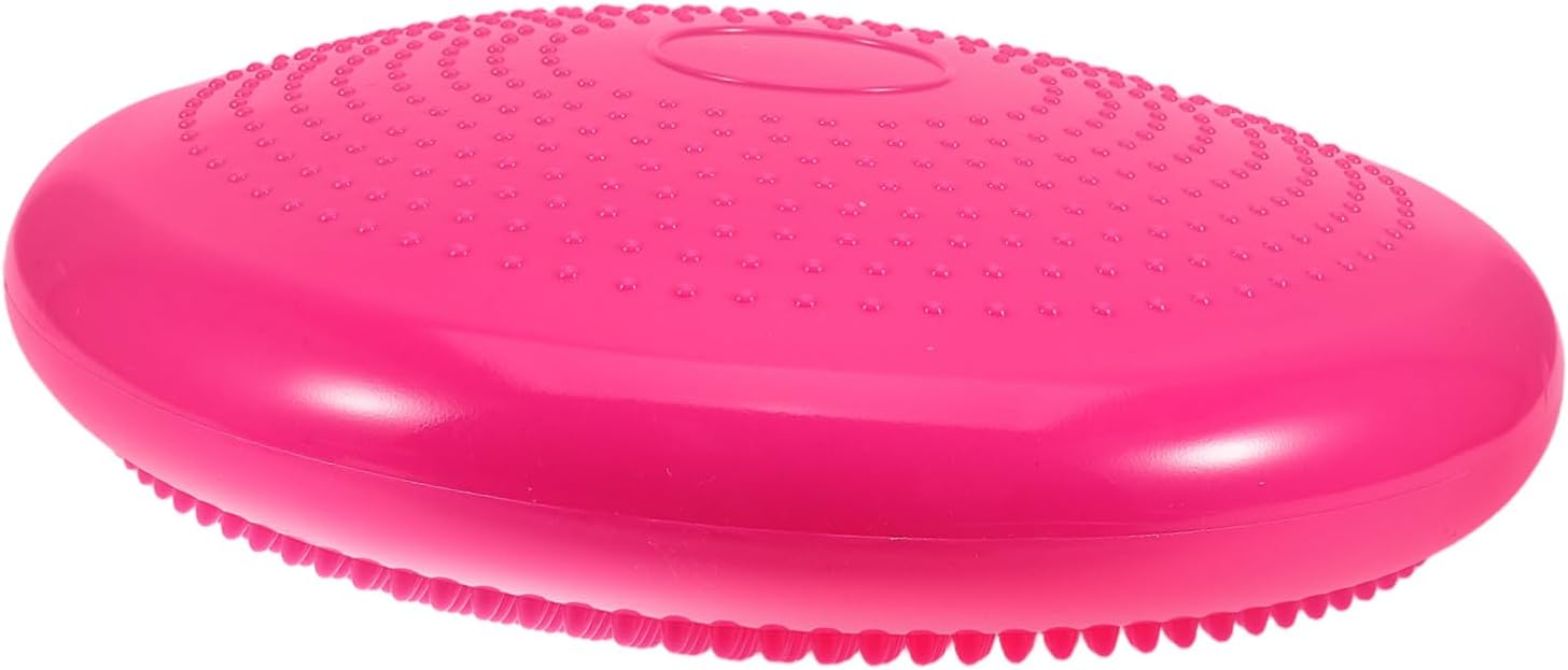 Wobble Cushion for Adults Inflatable Yoga Kneeling Pad Comfortable Balance Disc for Core Stability Firmness Durable Pvc Material for Yoga and Exercise Pink