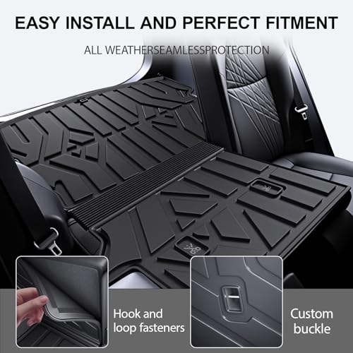 PWY Cargo Mat with Backrest Mat Replacement for Toyota RAV4 2019-2025 (Include Hybrid) All Weather TPE Trunk Cargo Liner with Seat Back Mat, Car Mat Accessories by PWY - Image 7