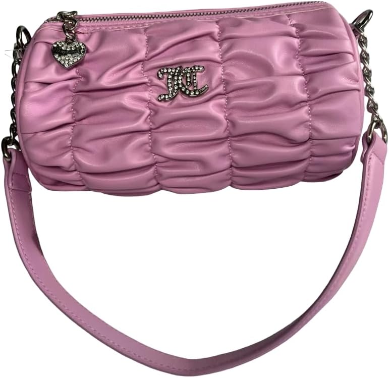 Juicy Couture Run The World Barrel Shoulder Bag Fondant Pink Purse