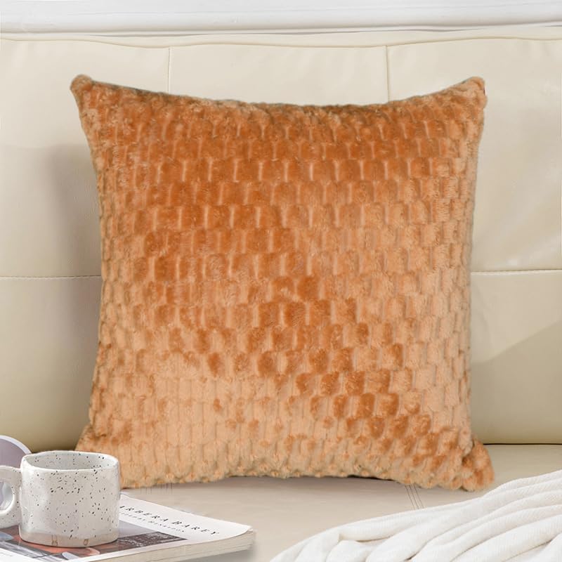 Bestenrose Set of 2 Velvet Cushion Covers Decorative Soft Plush Cushion Cover Livingroom Sofa Bedroom