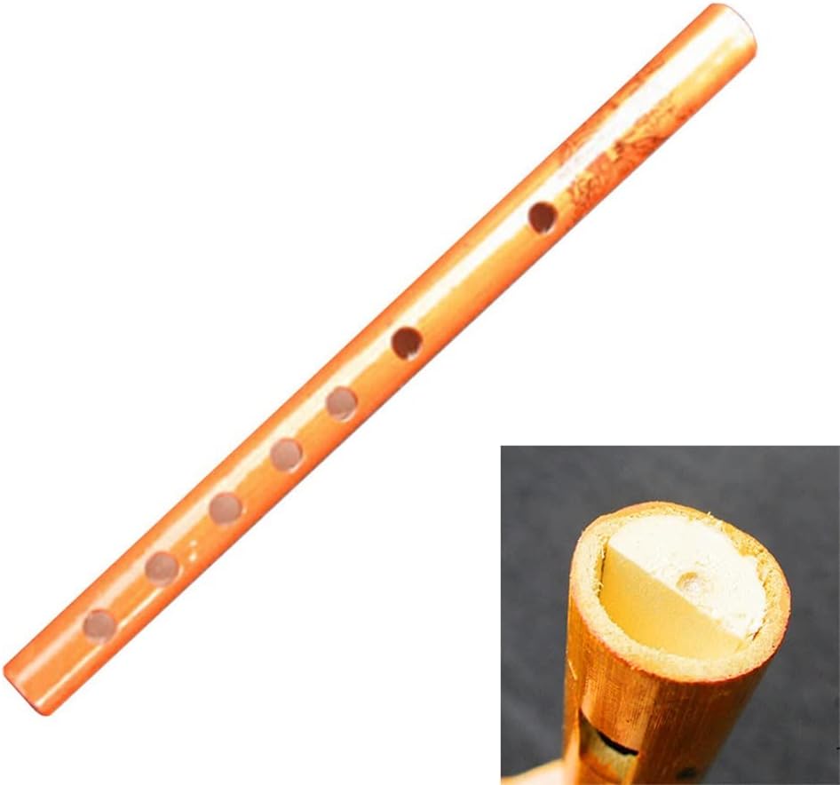 Chinese Traditional 6 Holes Flute Vertical Clarinet Student Musical Instrument Wooden Color