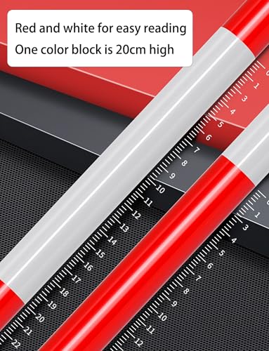 Varilla niveladora de aluminio de 2 metros para levantamientos topográficos 7
