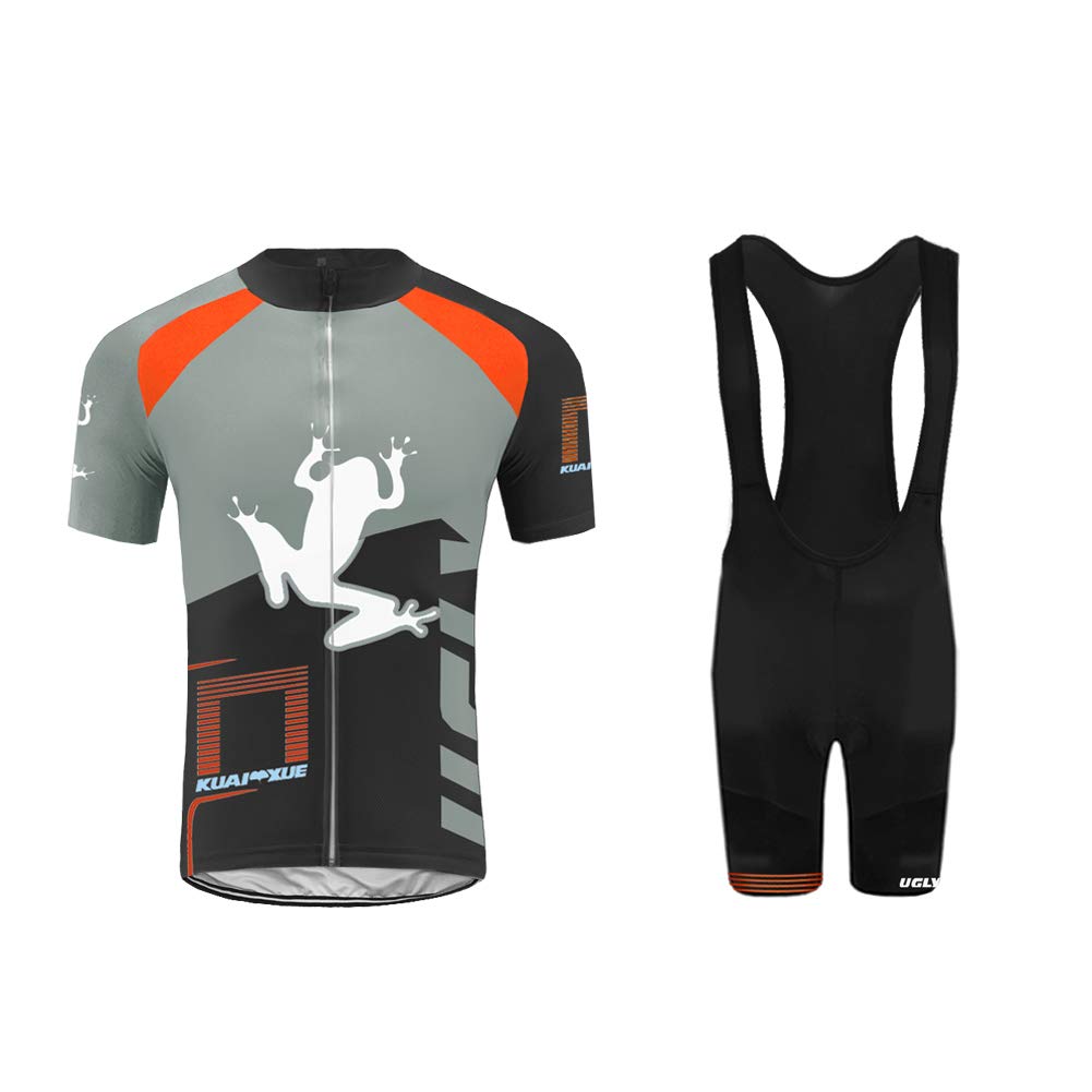 Ugly Frog Completo Ciclismo Uomo Estiva Magliette Ciclismo Maniche Corte Salopette Ciclismo Uomo Abbigliamento Triathlon XTNL02
