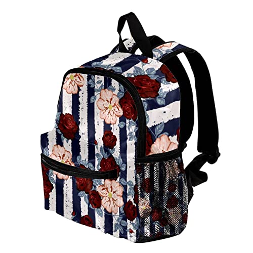 Sac à dos pour garçons et filles motif floral multicolore 30cm