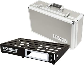 Warwick RockBoard TRES 3.0 Pedalboard, 9.25" x 16.75", Fits 5-10 Effects Pedals, ATA Flight Case Included