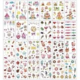 Pegatinas De Tatuajes Infantiles De Dessert Castle, Pegatinas De Pasteles Y Donuts, Pegatinas De Juguetes Para Bebés 7.5 * 12cm