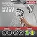 Delta 5-Setting HydroRain 2-in-1 Dual Shower Head, Chrome High Pressure Shower Head with Handheld Spray, 2.5 GPM Flow Rate, Lumicoat Chrome 58680-PR25