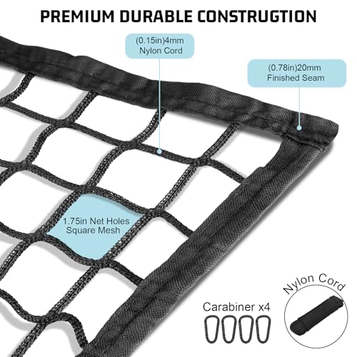 BaseGoal Baseball & Softball Backstop Nets, Heavy Duty Sports Practice Nets, Sports Netting Barrier,DIY Ball Net,Hitting Net for Baseball, Hockey, Soccer, LAX and More by BaseGoal - Image 2