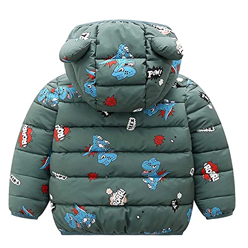 Hooded Puffer Jacket for Baby Boys Girls Lightweight Packable Down Coats Ears Coats with Hoods Warm Outerwear2