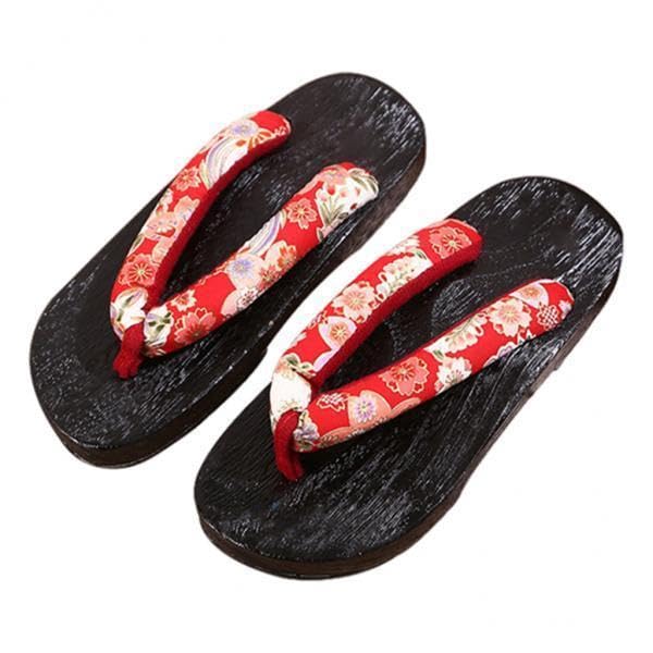 3xJapanese Clogs Slippers Geta Sandals Flip Flops for Men Women Red Round 40|Clothing, Shoes & Accessories | Men's Shoes | Slippers-image-47