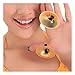 Happy Will 4 Pcs Alloy Belly Dance Finger Cymbals Finger Zills with Stylus