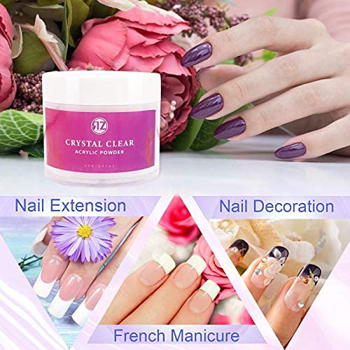 Vafee Professional Clear Acrylic Powder 4 oz with acrylic liquid 5 oz, Acrylic Nail Kit for Doing Acrylic Nails. MMA free.