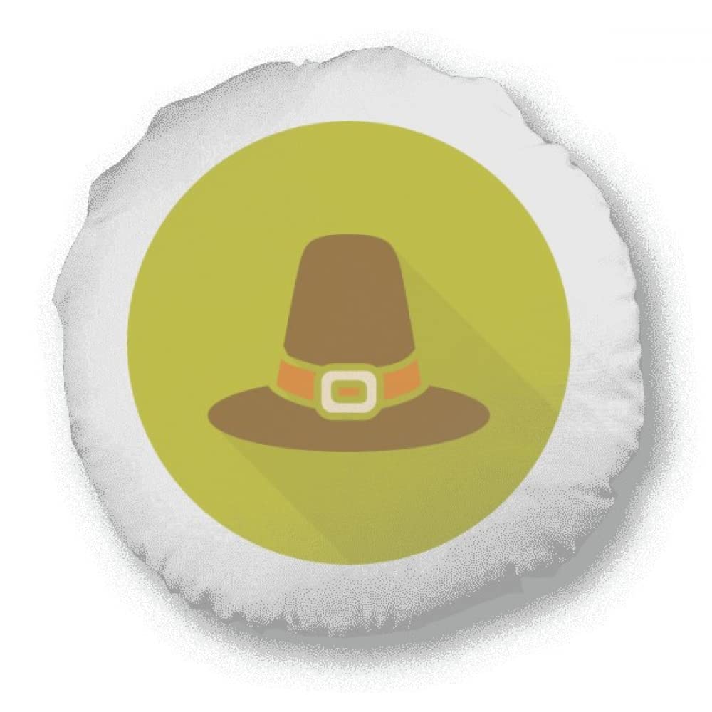 Thanksgiving Day Formal Hat Pattern Round Throw Pillow Home Decoration Cushion