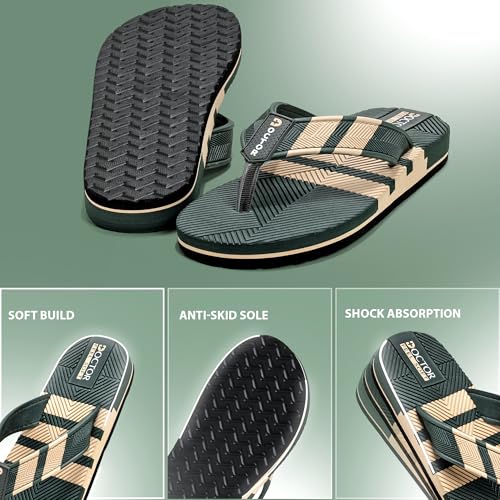 Image of Men Stylish Thong Slippers with Textured Anti-Slip Sole, Comfortable Cushioned Footbed, Lightweight Everyday Wear Slippers for Indoor and Outdoor Use