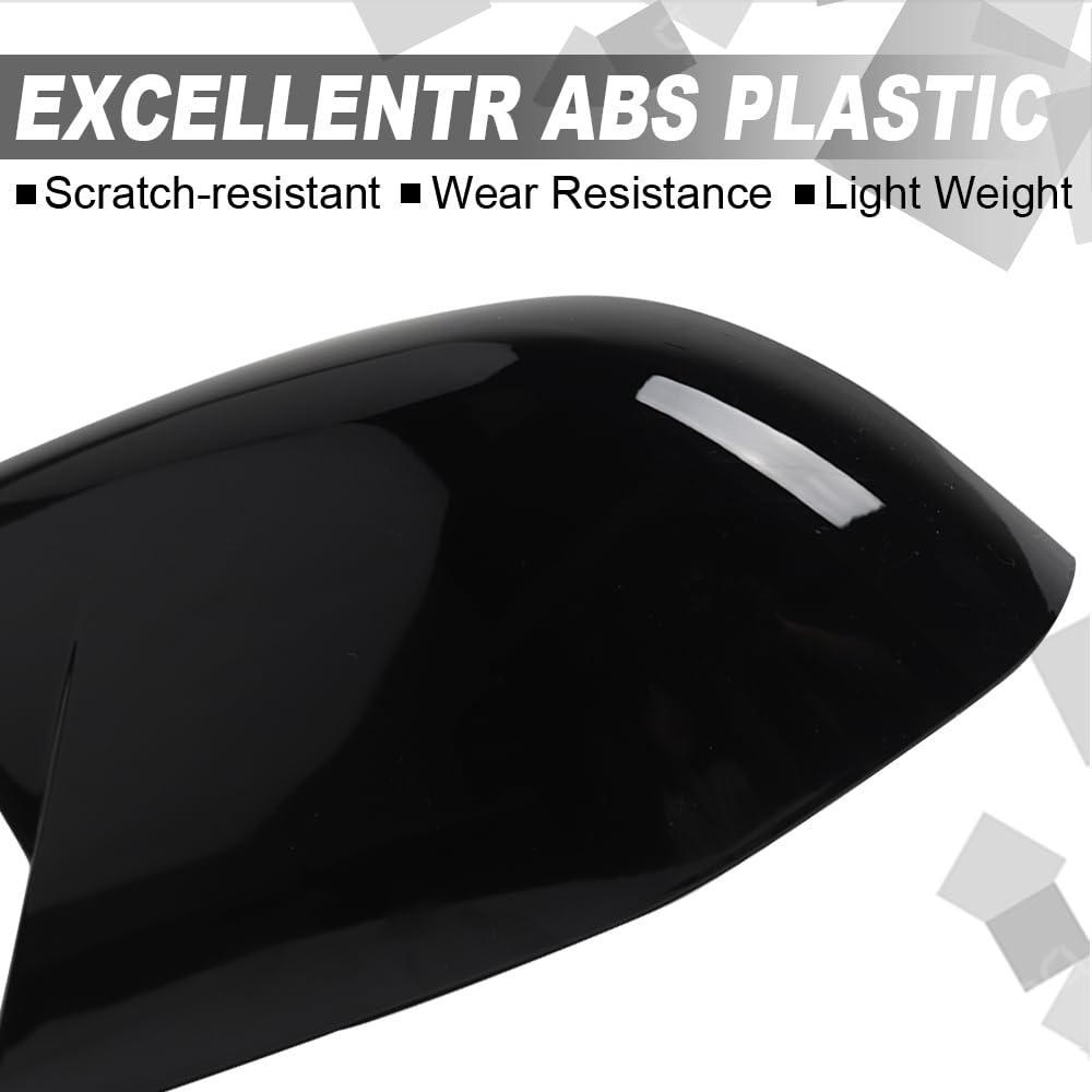 BOYUER 2 tapas protectoras de ABS para espejo retrovisor lateral de coche, accesorios exteriores para Toyota Corolla 2020, 2021, 2022, 2023, 2024, 2025, 2026, 2019-2025 (negro piano)