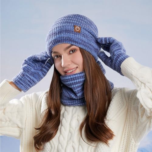 Ensemble bonnet écharpe gants tactiles le cadeau idéal pour l'hiver