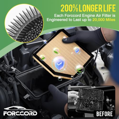 Image of Cabin & Engine Air Filter Fit for 2013-2024 Lexus IS200T IS250 IS300 IS350 GS200T GS300 GS350 GS450H RC200T RC300 RC350 Carbon Cabin Filter Replace#CF10074 CA10996