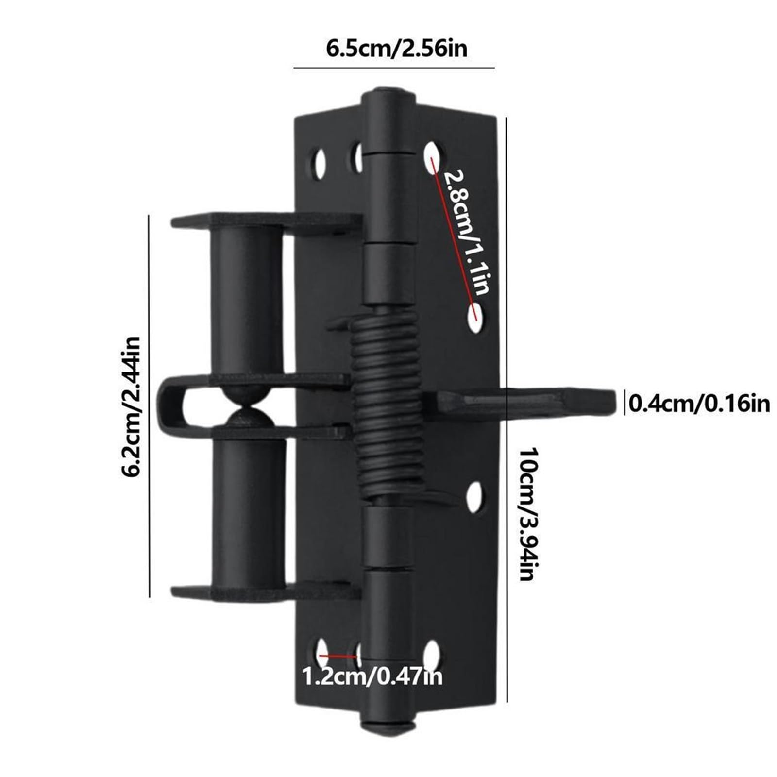 KAZHBI Self Closing Door Hinges Spring Hinge Heavy Duty Hinges for Doors Automatic Self-Closing Spring Hinge for Apartments Dorms (Color : Black)