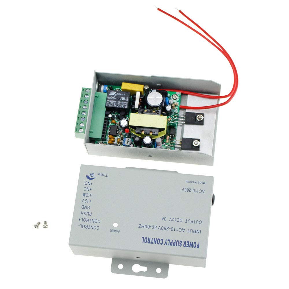 Kit de Sistema de Control de Acceso RFID de 125KHz con Cerradura magnética eléctrica de 180KG y Fuente de alimentación DC12V, Cerradura de Puerta Inteligente para Seguridad en el hogar