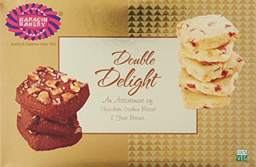 Image of Karachi Bakery Double Delight Fruit Biscuit with Chocolate Cashew, 400 g