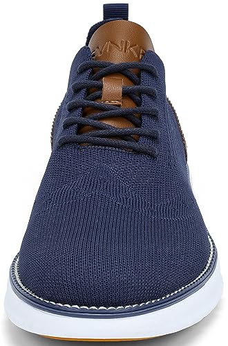 SVNKE Men’s Oxford Shoes Formal Walking Shoes Dress Shoes Classic Non Slip Business Casual Shoes Lace Up Lightweight Sneaker Blue 10 - Image 3