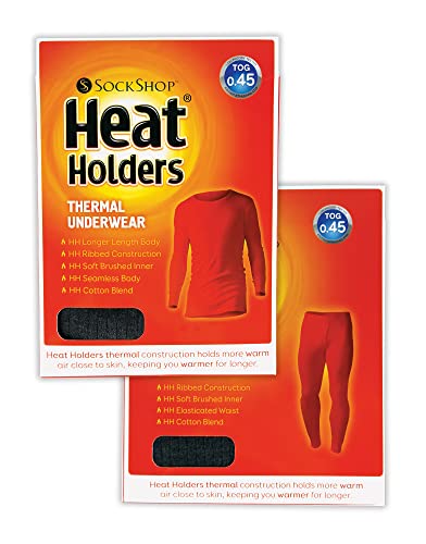 HEAT HOLDERS Mens Thermal Underwear Set Winter Long Sleeve Top & Long Johns2