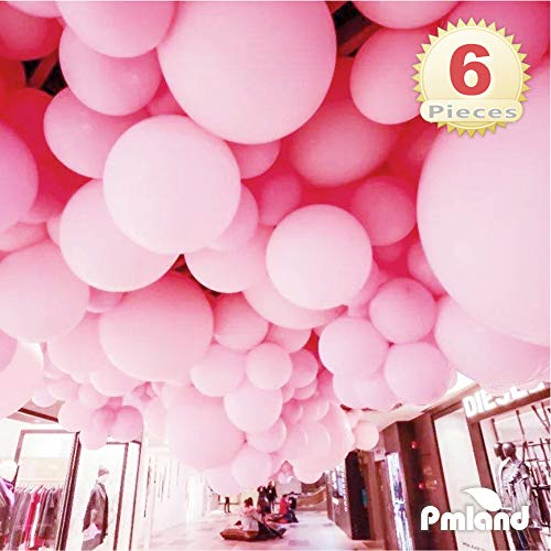 Image of PMLAND 6 Pcs Pink 36 Inch Giant Latex Balloons for Party Decor Decorations