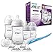 Philips Avent SCD301/02 - Set de recién nacido gama natural, 4 biberones, 4 Tetinas, chupete y escobilla, transparente