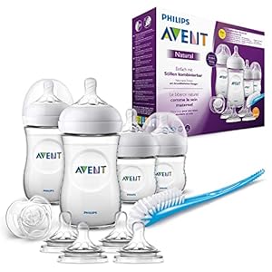 Philips Avent Natural-starterset voor pasgeborenen – Eenvoudig te combineren met borstvoeding – Borstvormige Speen…