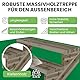 Gartenwelt Riegelsberger Terrassentreppe Breite 95 cm Treppe mit 2 Stufen Geschosshöhe 38 cm Massivholz Kiefer kesseldruckimprägniert Komplett-Set Wangen, Bohlen & Schrauben
