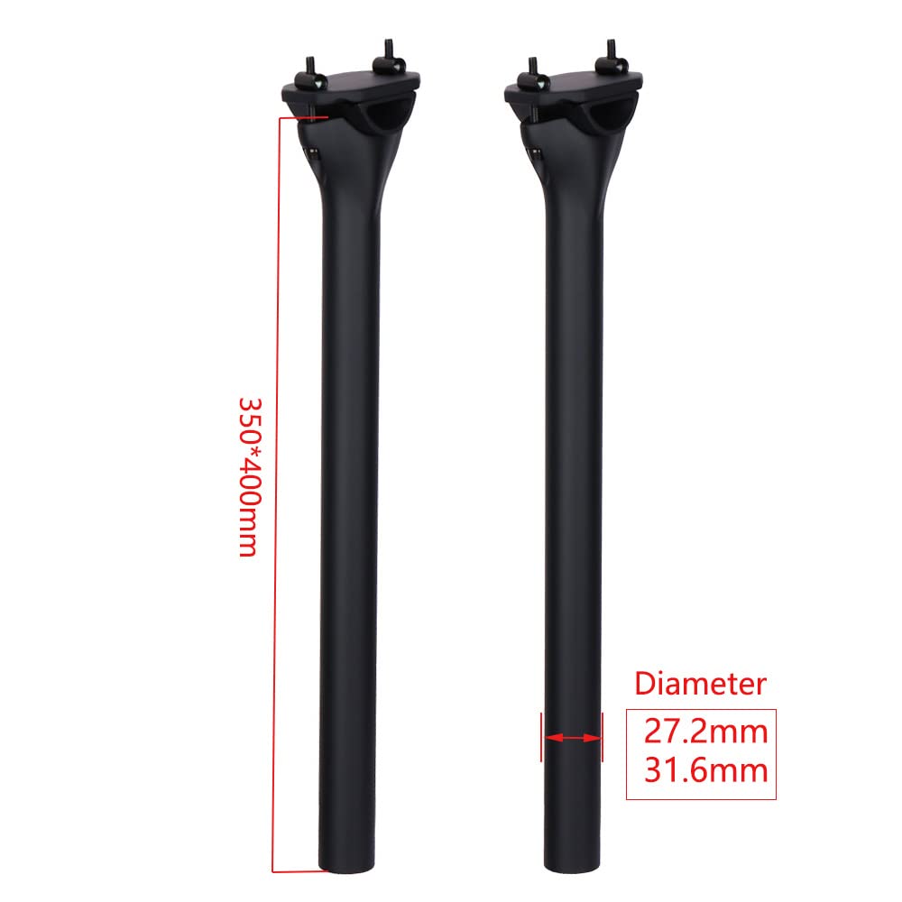 QIKU Carbon Fahrrad Sattelstützen MTB Sattelstütze/Rennrad Sattelstütze 27.2/31.6 * 350/400MM