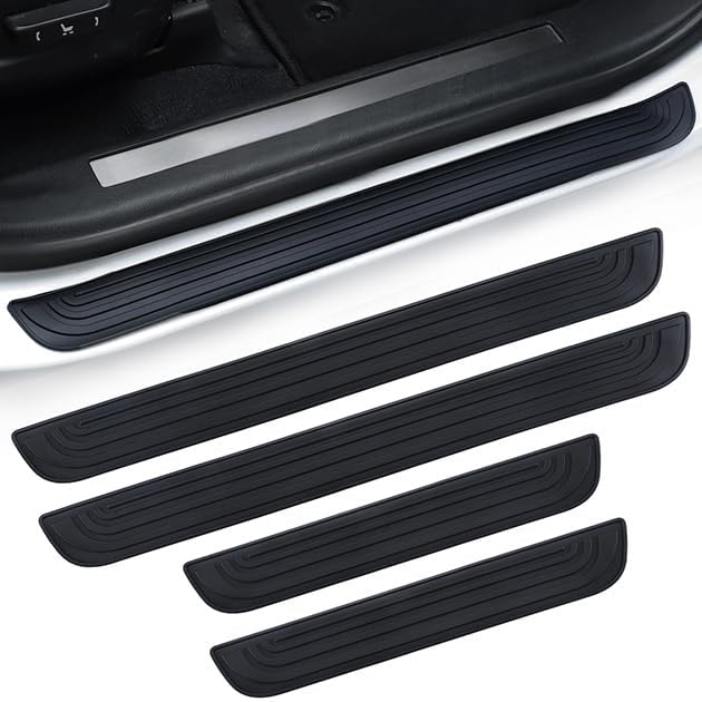 4PCS Automotive Entry Guard for Lincoln Corsair 2020–2025 2026 C2, Rubber Material, Non-Slip Door Sill Protector, Waterproof Vehicle Step Guard, Easy to Install