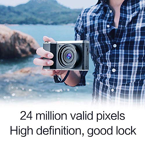 Digital Camera,Vlogging Camera 4.0 Inch Touch Monitor 24MP FHD 1080P Wide Angle Lens YouTube Camera 8X Digital Zoom Camera with Flash Microphone