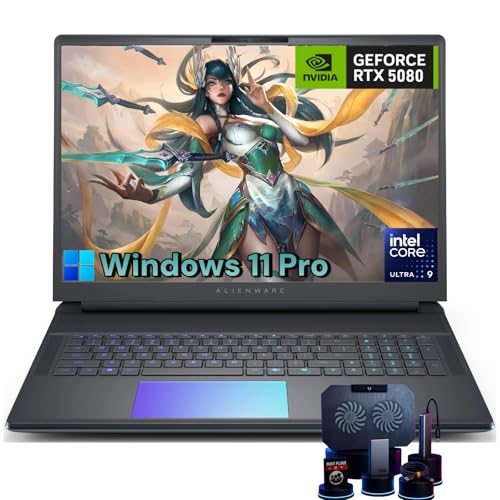 Alienware 18 Area-51 Gaming Laptop - 18' QHD+ 300Hz 3ms Display, Intel Ultra 9 275HX, NVIDIA RTX 5080 16GB GDDR7, 64GB DDR5, 4TB SSD, RGB retroilluminato, Windows 11 Pro, Microsoft Office Pro