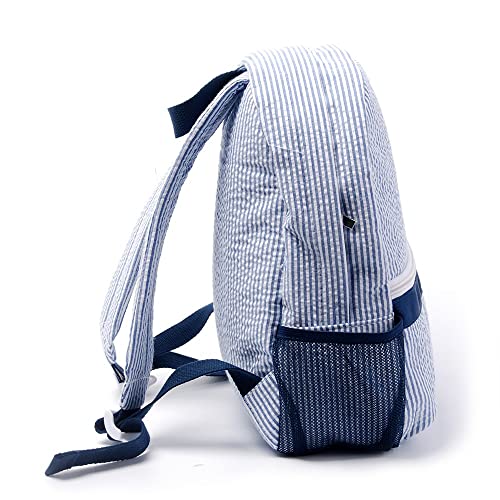 BLANKSMALL Kids Toddler Soft Seersucker Backpack - Light Weight Roomy Overnight Weekend Small Duffel Bag3