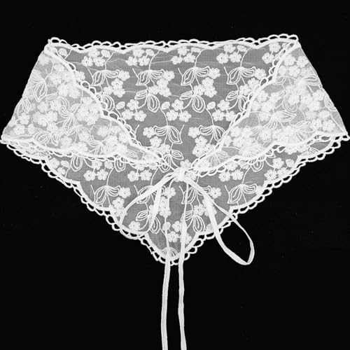 Embroidered Hair Scarf Lace Bandana Photo Props Laciness Turban for Adults Kids Embroidered Balletcore Headwear3