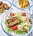 FORVINO Clear Tempered Glass Dessert and Salad Plates - 7-Inch Round Plates for Toast, Cheese, Appetizer, Side, and Pie - Set of 3
