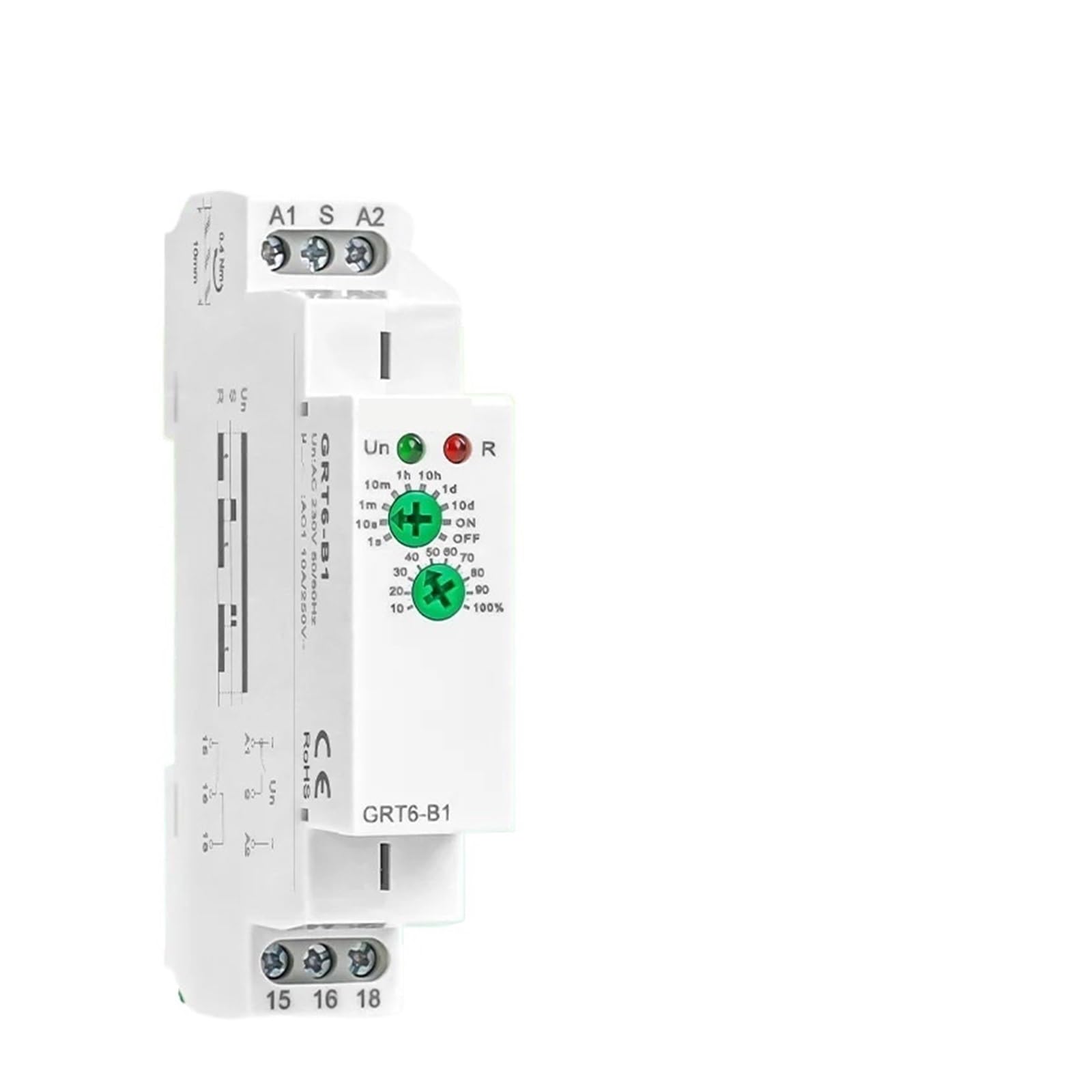 OSHZIKJII Relay 10A AC230V AC/DC24V-240V(AC230V,GRT6-B1 (1SPDT))