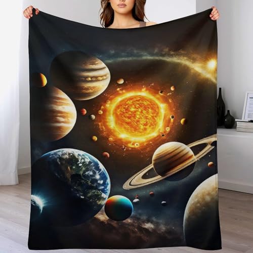 Manta de franela suave Planet Starry Sky mullida cálida para invierno 2