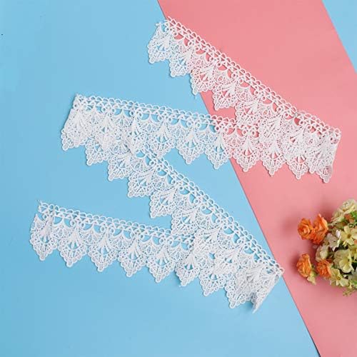 Artibetter Lace Edge Trim Embroidery Lace Trim Bridal Decoration Edging Retro Applique Clothing Sewing Accessory 182cm (White)