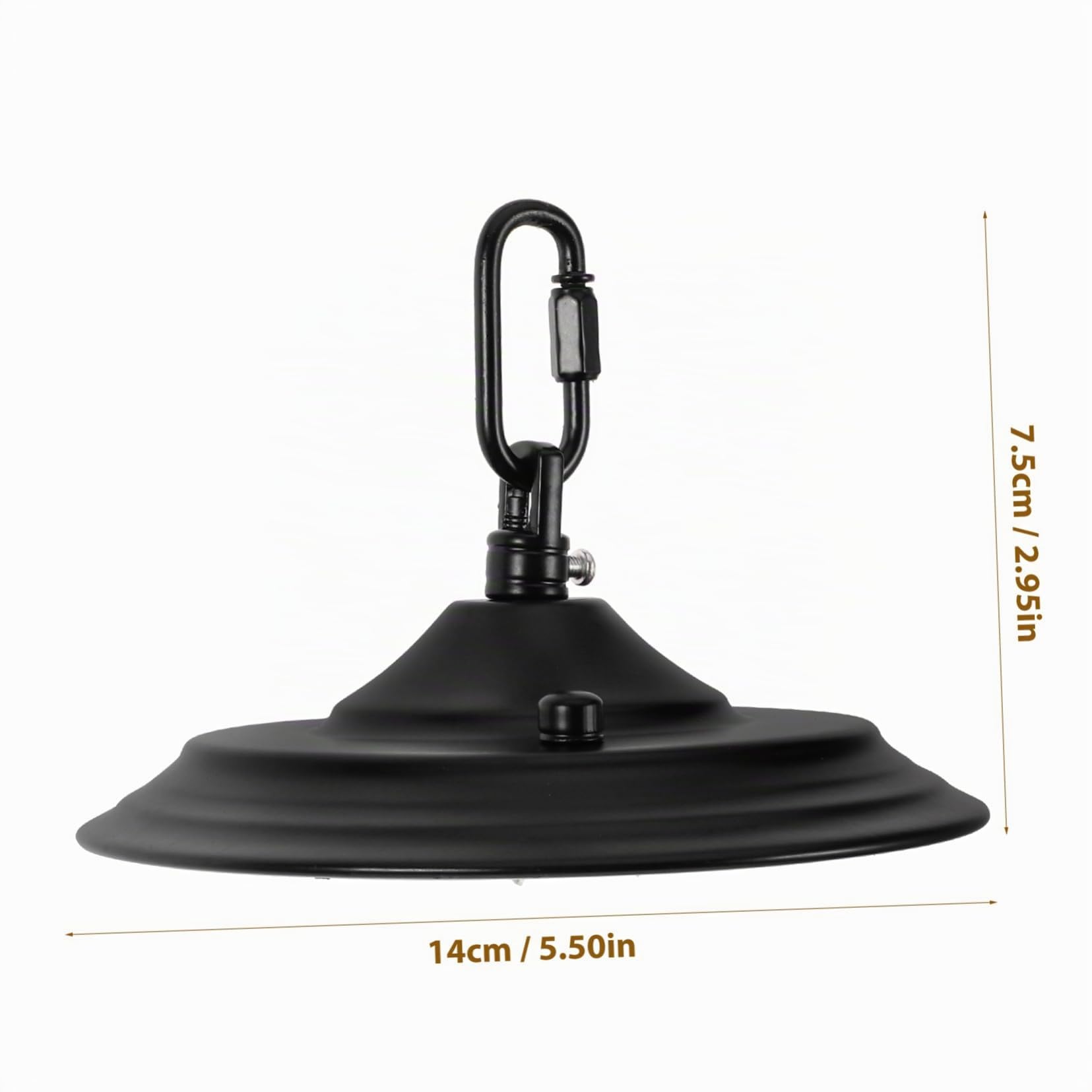 Placa de Montaje para Lámpara de Araña Redonda Negra, Dosel Colgante de Techo, Soporte de Luminaria Resistente para Luces de Techo, Accesorios de Instalación, para Uso Doméstico