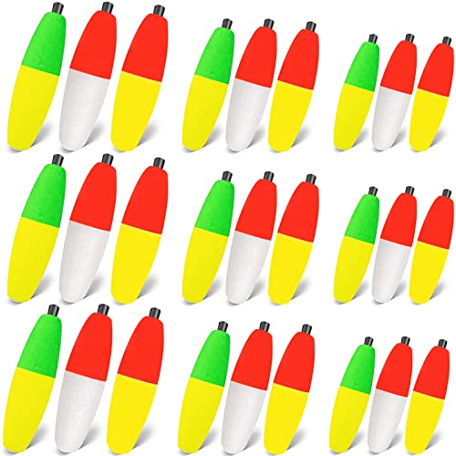 Peg Floats,54pcs Foam Cigar Floats For Catfih,Fishing Float For Crappie,Fishing