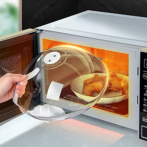 Microwave Splatter Cover For Food, Clear Like Gla Microwave Splash Guard Cooker Lid, Dish Bowl Plate Serving Cover With Steam Vent, Bpa-Free, Saft Plastic, 10.5 Inchs #TOP15