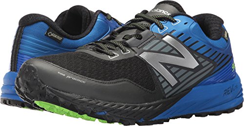 New Balance Men's 910 V4 Trail Running Shoe, Black/Vivid Cobalt, 14 D US